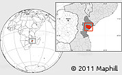 Blank Location Map of Muanza, highlighted country, highlighted parent region