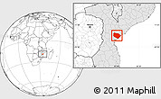 Blank Location Map of Muanza, highlighted country