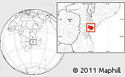 Blank Location Map of Muanza, highlighted parent region