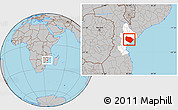 Gray Location Map of Muanza, highlighted parent region