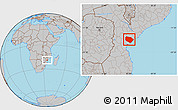 Gray Location Map of Muanza