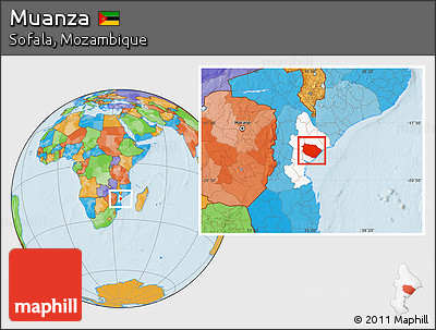 Political Location Map of Muanza, highlighted parent region