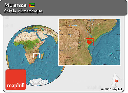 Satellite Location Map of Muanza