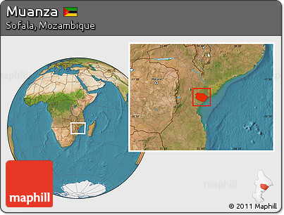 Satellite Location Map of Muanza