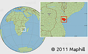 Savanna Style Location Map of Muanza