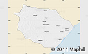 Classic Style Map of Muanza, single color outside