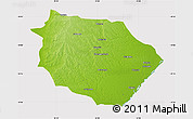 Physical Map of Muanza, cropped outside