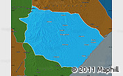 Political Map of Muanza, darken