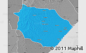 Political Map of Muanza, desaturated