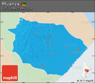 Political Map of Muanza, lighten