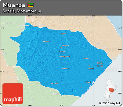 Political Map of Muanza, lighten