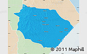Political Map of Muanza, lighten