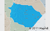Political Map of Muanza, lighten, semi-desaturated