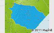 Political Map of Muanza, physical outside