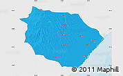 Political Map of Muanza, single color outside