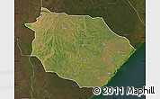Satellite Map of Muanza, darken