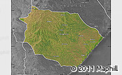 Satellite Map of Muanza, desaturated