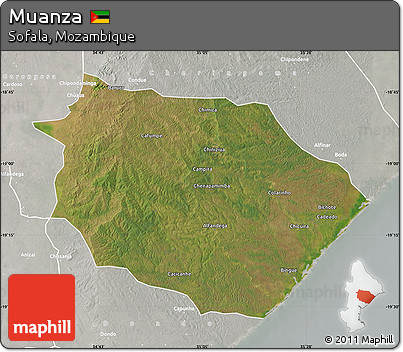 Satellite Map of Muanza, lighten, semi-desaturated