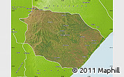 Satellite Map of Muanza, physical outside