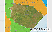 Satellite Map of Muanza, political outside