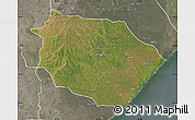 Satellite Map of Muanza, semi-desaturated
