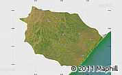Satellite Map of Muanza, single color outside