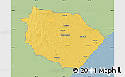 Savanna Style Map of Muanza, single color outside
