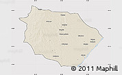 Shaded Relief Map of Muanza, cropped outside