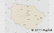 Shaded Relief Map of Muanza, lighten, desaturated