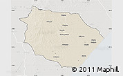 Shaded Relief Map of Muanza, lighten, semi-desaturated