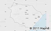 Silver Style Map of Muanza, single color outside