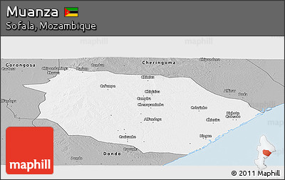Gray Panoramic Map of Muanza