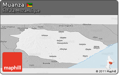 Gray Panoramic Map of Muanza