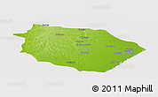 Physical Panoramic Map of Muanza, cropped outside