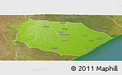 Physical Panoramic Map of Muanza, satellite outside