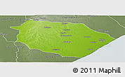 Physical Panoramic Map of Muanza, semi-desaturated