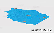 Political Panoramic Map of Muanza, cropped outside