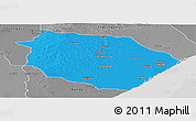 Political Panoramic Map of Muanza, desaturated