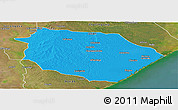 Political Panoramic Map of Muanza, satellite outside