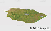 Satellite Panoramic Map of Muanza, cropped outside