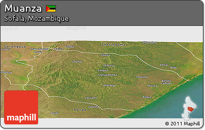 Satellite Panoramic Map of Muanza