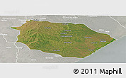 Satellite Panoramic Map of Muanza, lighten, semi-desaturated
