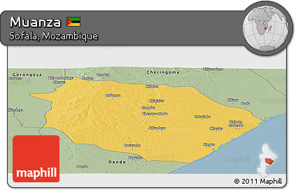 Savanna Style Panoramic Map of Muanza