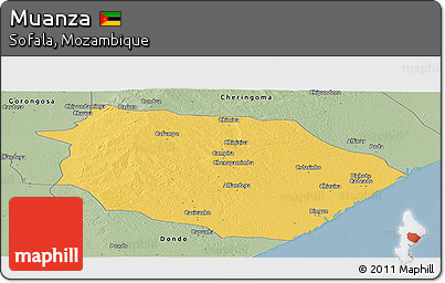 Savanna Style Panoramic Map of Muanza