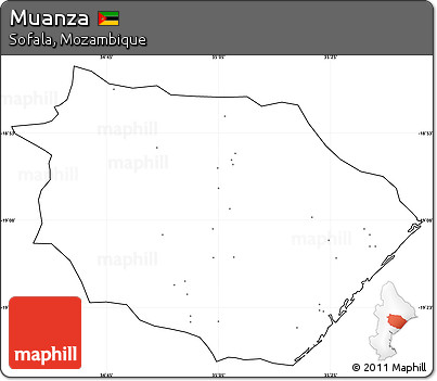 Blank Simple Map of Muanza, cropped outside, no labels