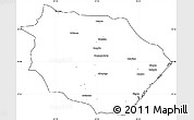 Blank Simple Map of Muanza, cropped outside