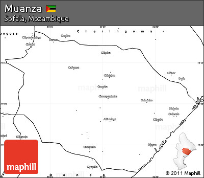Blank Simple Map of Muanza