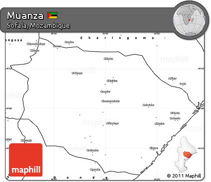 Blank Simple Map of Muanza