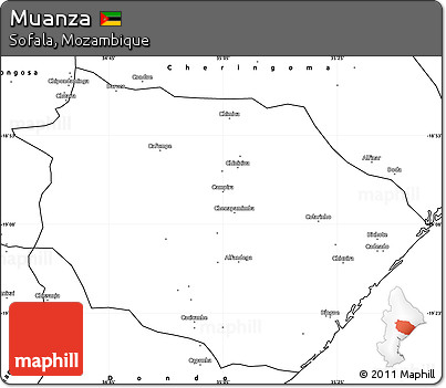 Blank Simple Map of Muanza