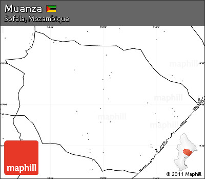 Blank Simple Map of Muanza, no labels